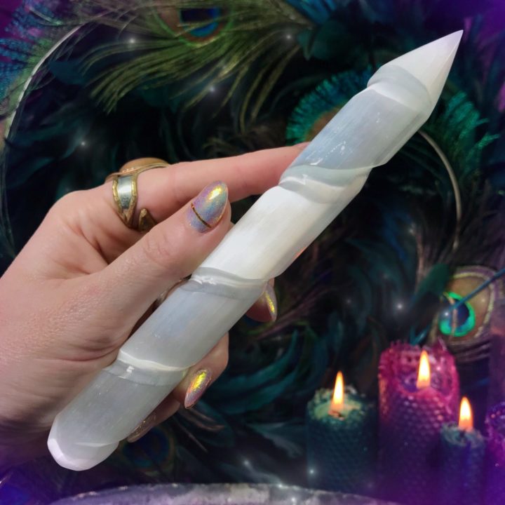 Selenite Circle Opening Wands