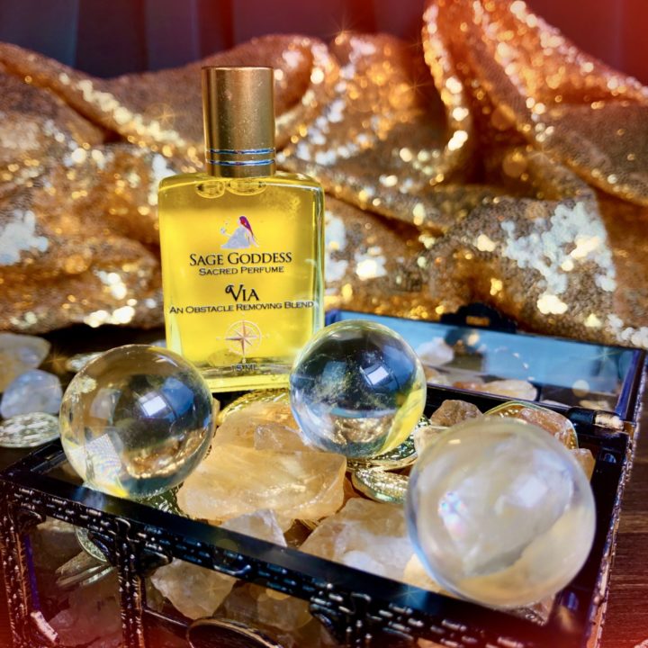 Citrine Sphere and Via Perfume Prosperity Duo