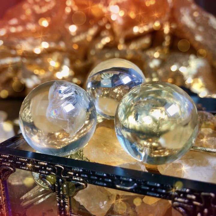 Citrine Sphere and Via Perfume Prosperity Duo