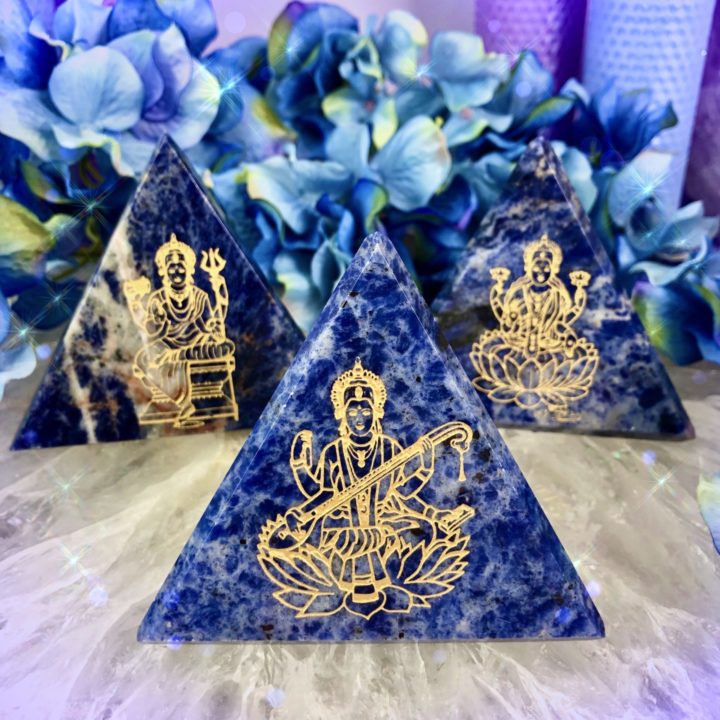 Lakshmi Parvati and Saraswati Sodalite Tetrahedrons