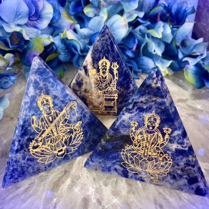 Lakshmi Parvati and Saraswati Sodalite Tetrahedrons