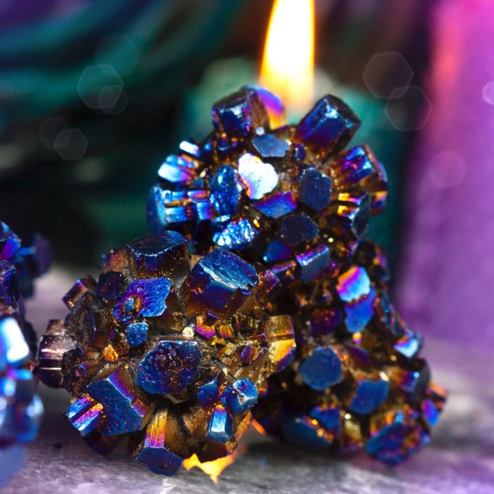 New Moon Charged Titanium Aura Aragonite