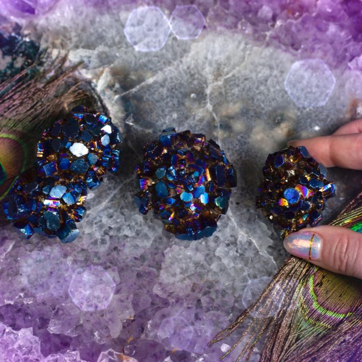 New Moon Charged Titanium Aura Aragonite