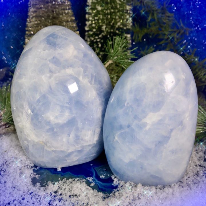 Peace and Harmony Blue Calcite Pillars