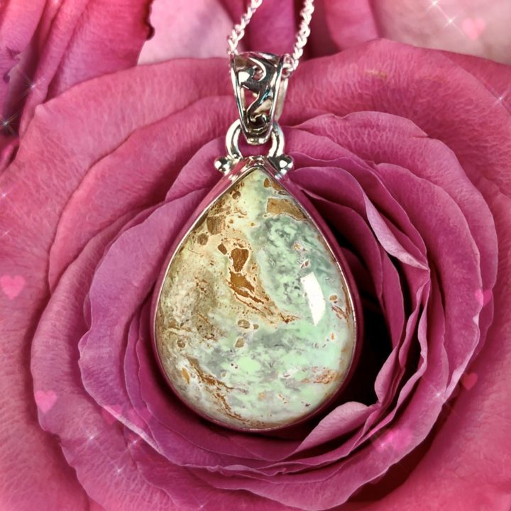 Peaceful Heart Variscite Pendants