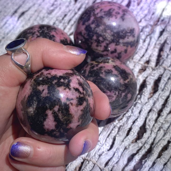 Rhodonite Emotional Balance Spheres