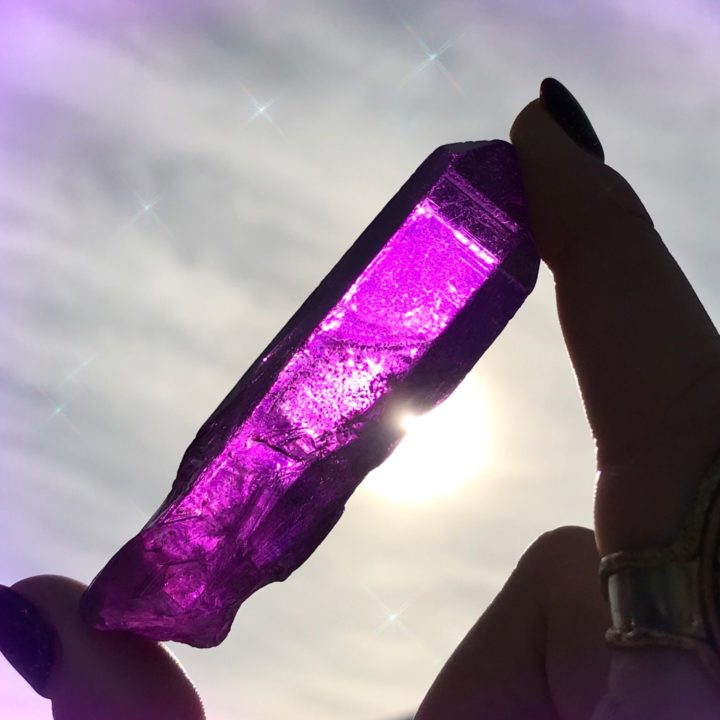 Violet Ray Aura Quartz Wands