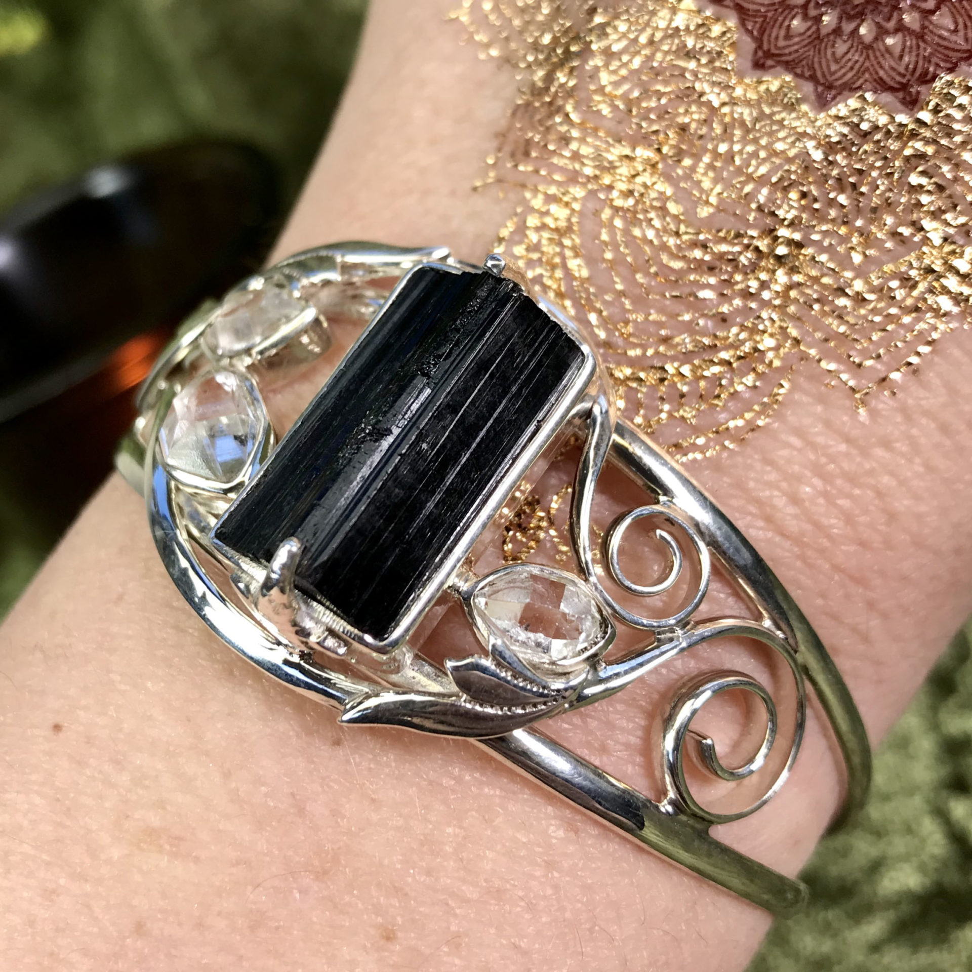 Gemstone Sale: Black Tourmaline Cuff