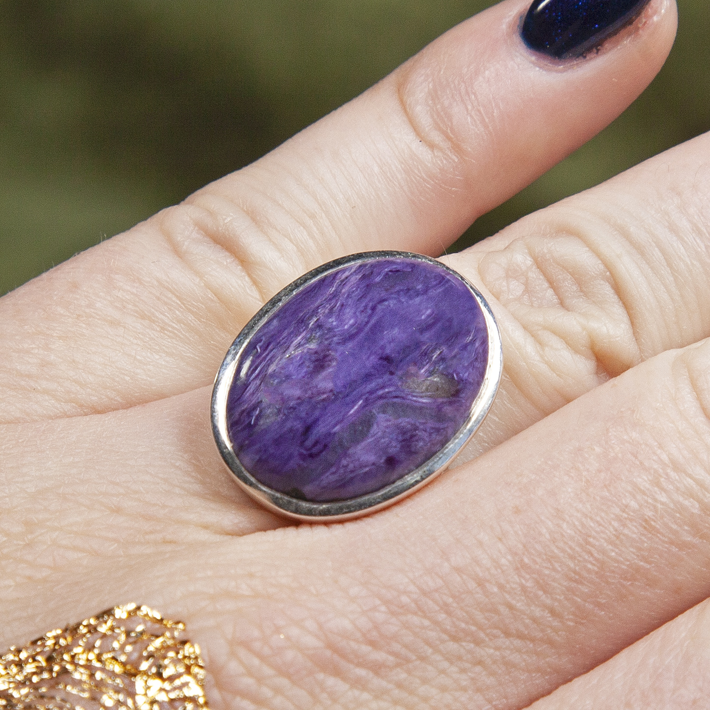 Gemstone Sale: Charoite Ring