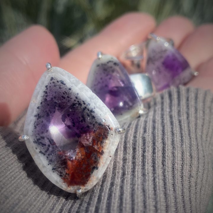 Trapiche Amethyst Rings