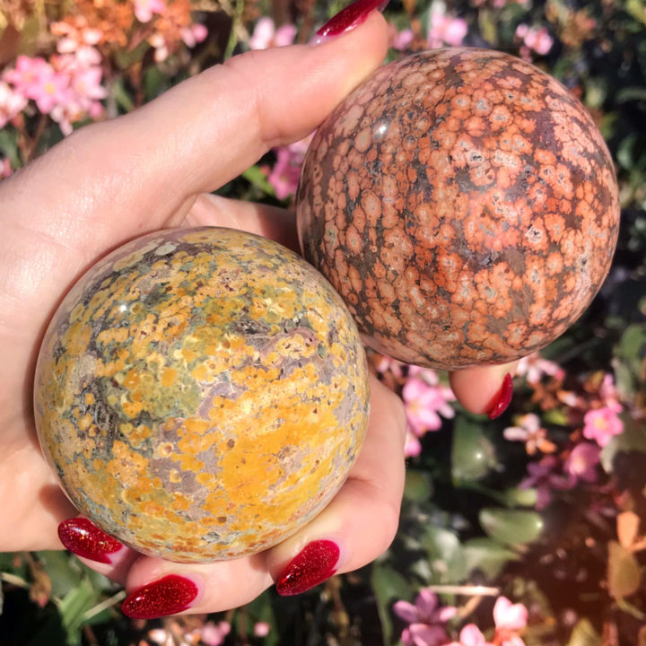 Leopardskin Jasper Journey Spheres