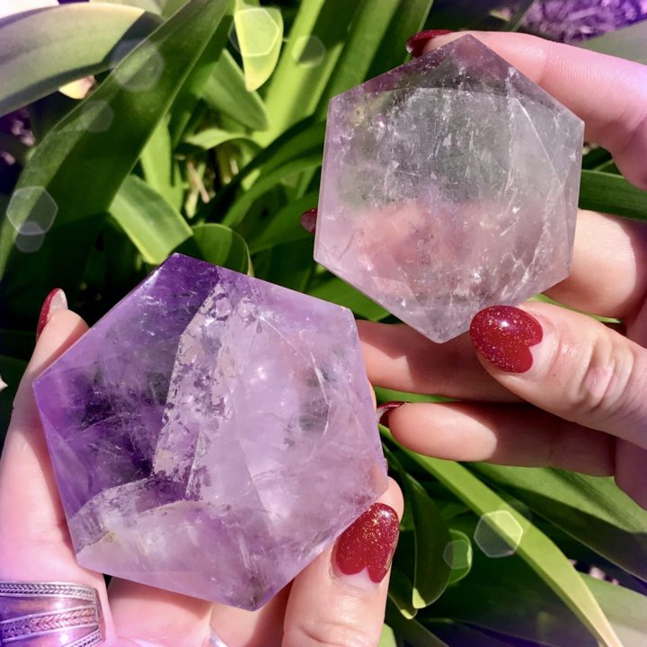 Meditation and Visioning Amethyst Hexagons