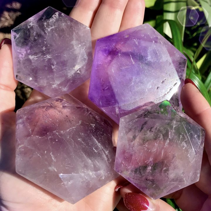 Meditation and Visioning Amethyst Hexagons