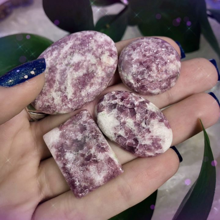 No Worries Lepidolite Cabochons