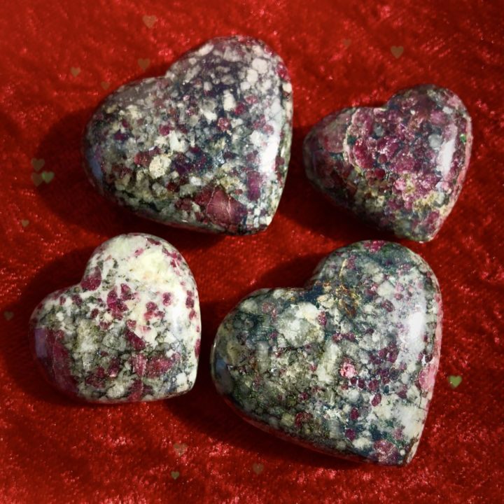 Eudialyte Healing Hearts