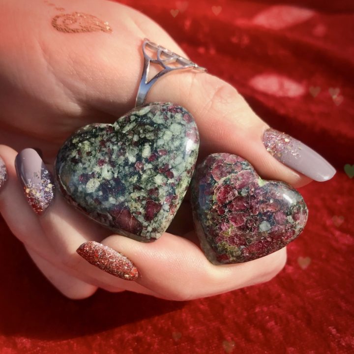 Eudialyte Healing Hearts