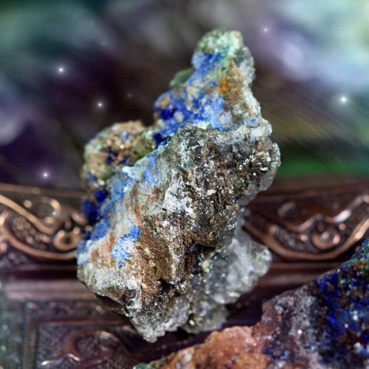 Greek Azurite with Selenite