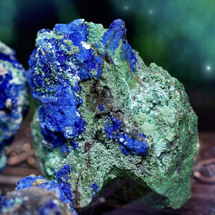 Greek Azurite with Selenite