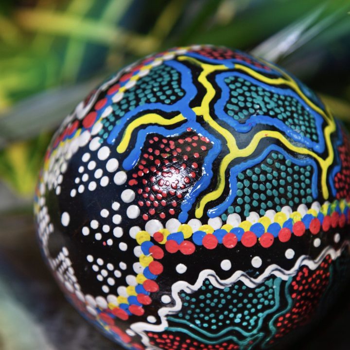 Indonesian Hand-Painted Coconut Maracas