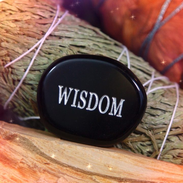 Black Obsidian Wisdom Palm Stones