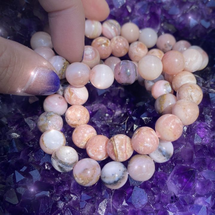 Peruvian Pink Opal Bracelets