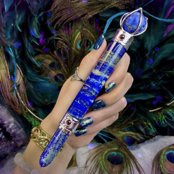 Lapis and Garnet Priestess Empowerment Wands