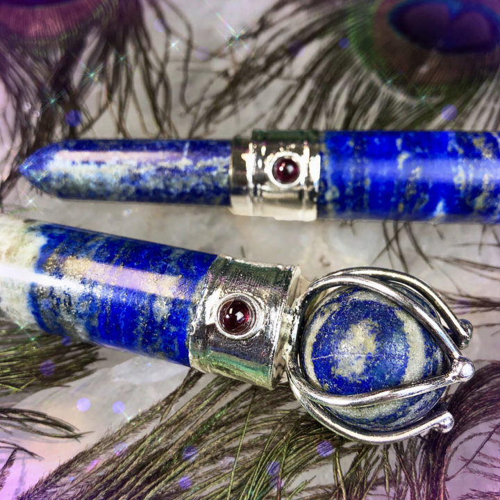 Lapis and Garnet Priestess Empowerment Wands