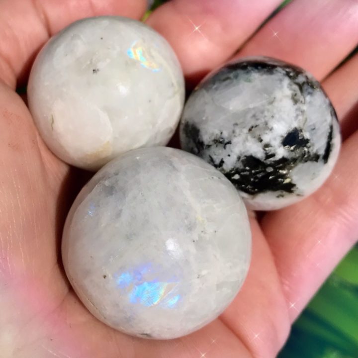 Moonstone Meditation Spheres