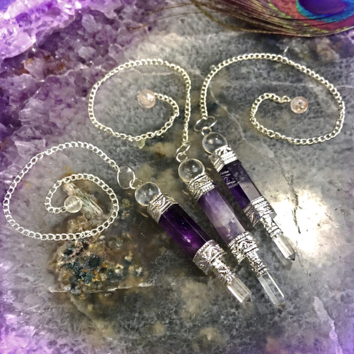 Psychic Connection Amethyst Pendulums