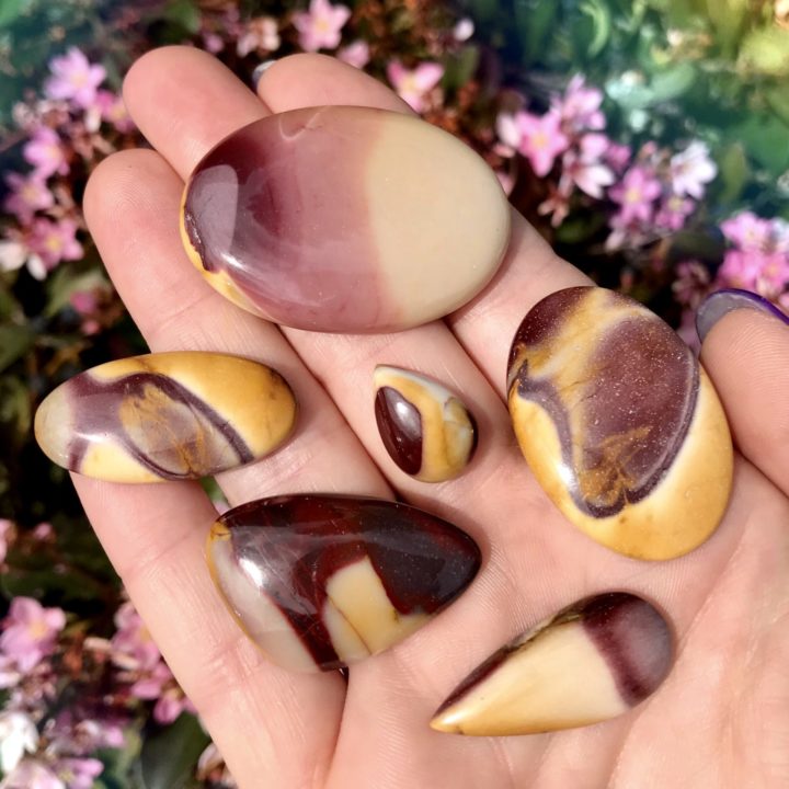 Youthful Beauty Brecciated Mookaite Jasper Cabochons