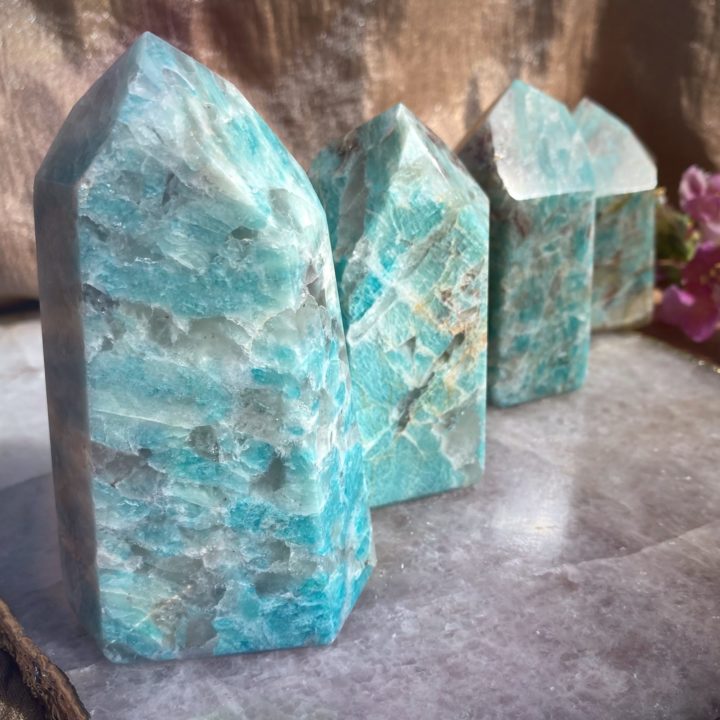 Amazonite with Smoky Quartz Generators