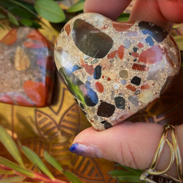 Brecciated Jasper Peaceful Warrior Hearts