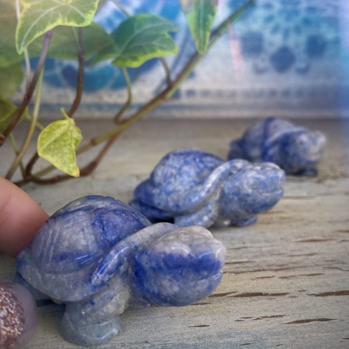 Dumortierite Peace and Guidance Turtles