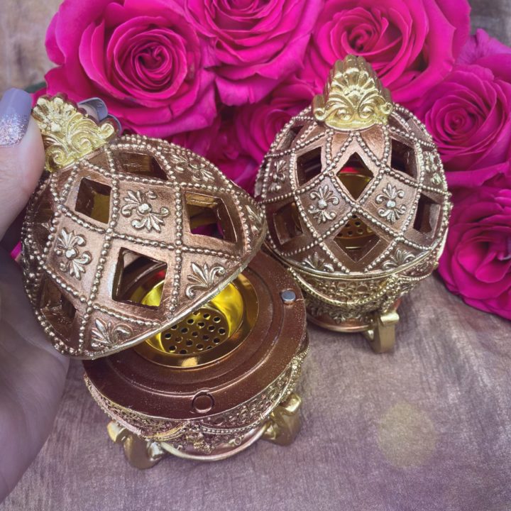 Golden Egg Incense Burners