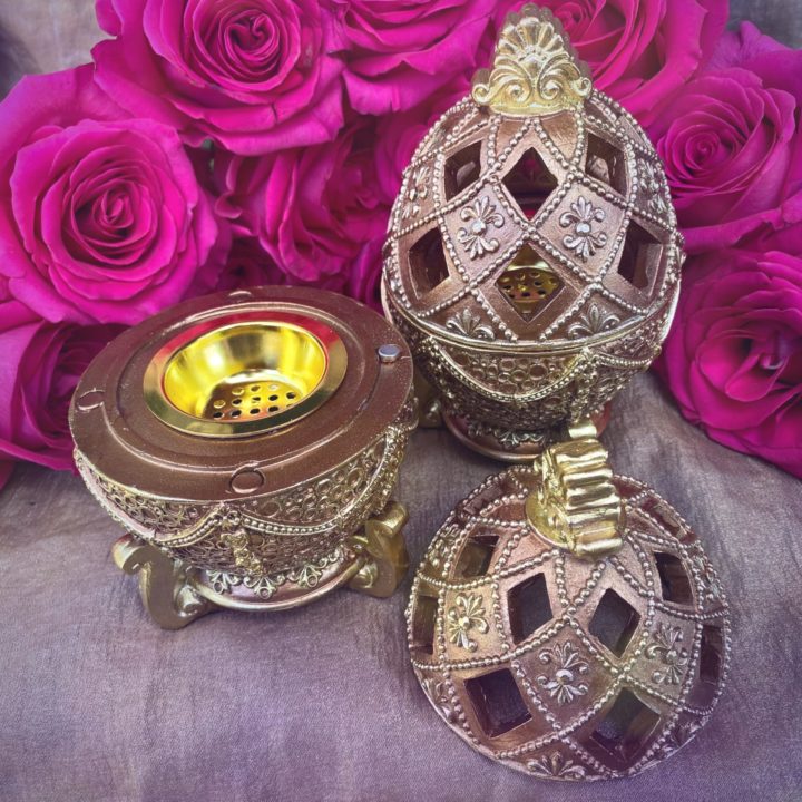 Golden Egg Incense Burners