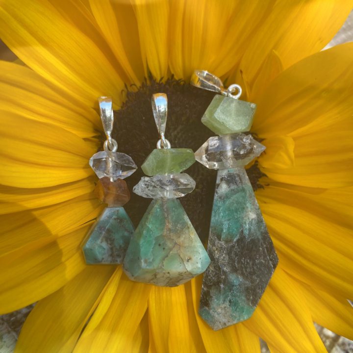 Natural Emerald Eternal Love Pendants