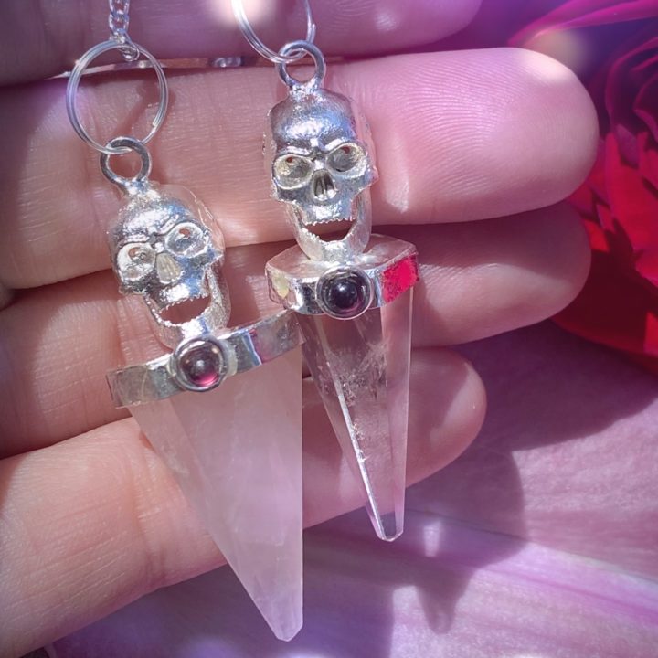 Skull and Gemstone Pendulums