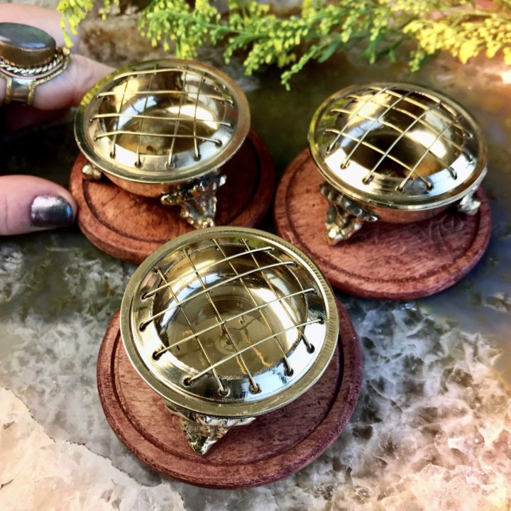 Brass Screen Charcoal Incense Burners