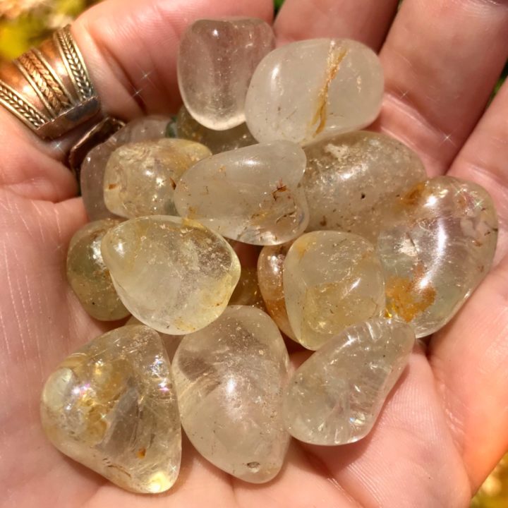 Tumbled Yellow Hematoid Topaz