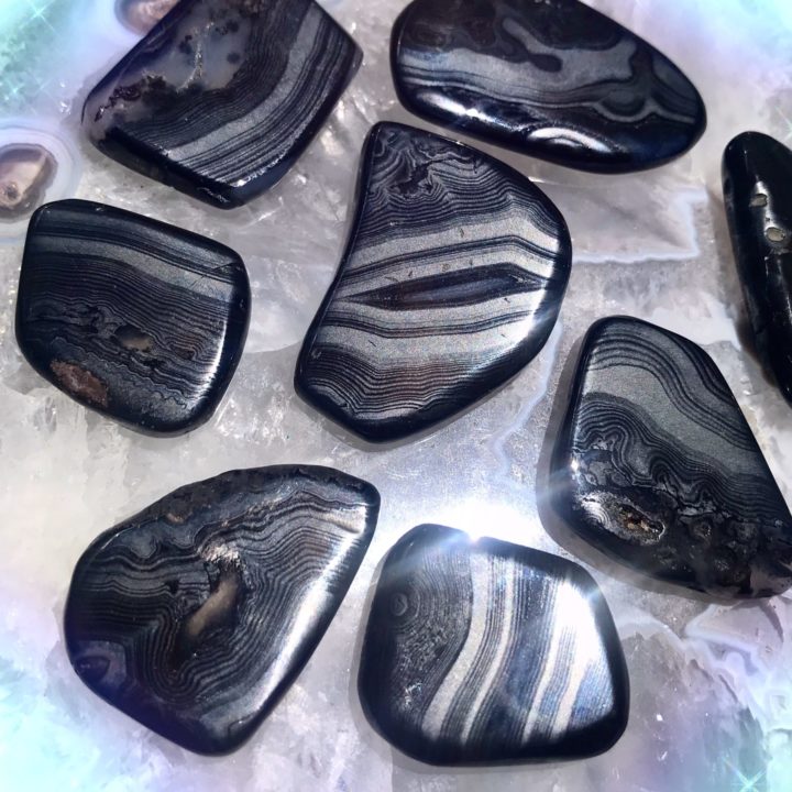 Psilomelane Deep Healing Bra Stones