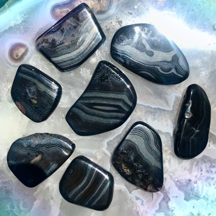 Psilomelane Deep Healing Bra Stones