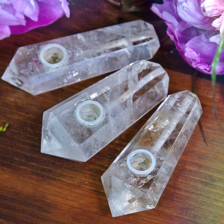 Clear Quartz Pipes