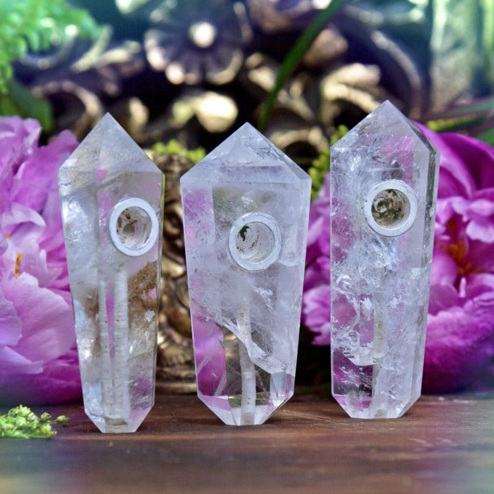 Clear Quartz Pipes