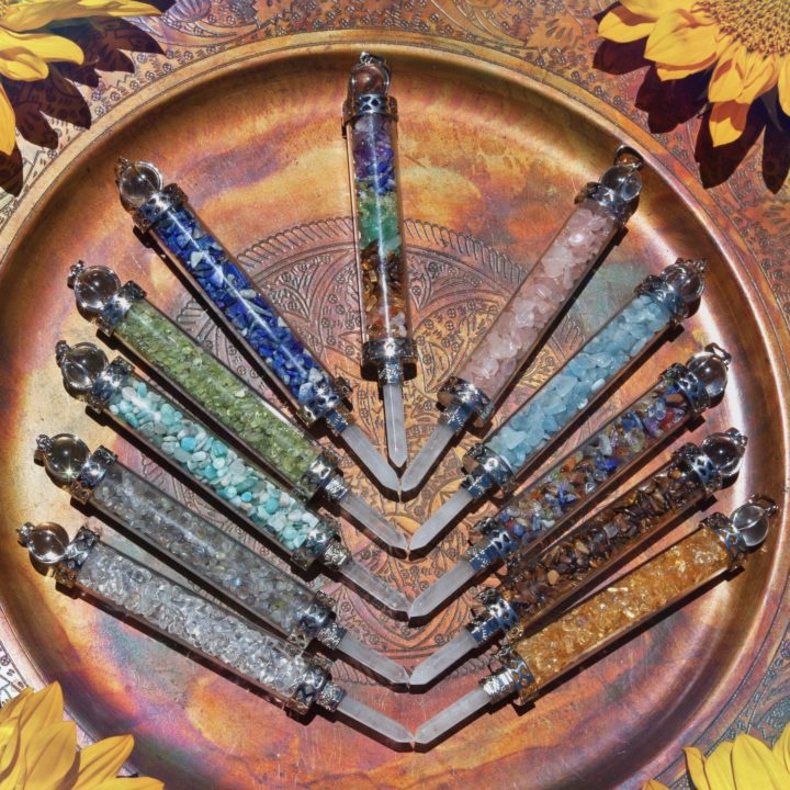 Intuitively Chosen Gemstone Wand Pendants