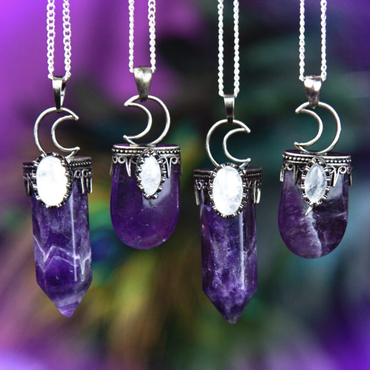 Amethyst Moon Magic Pendants