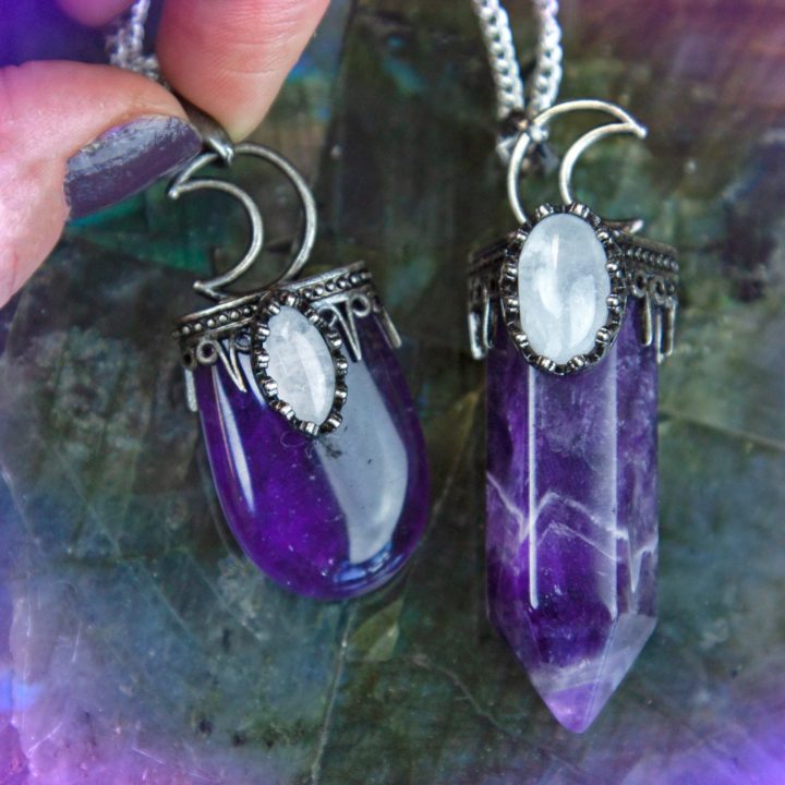 Amethyst Moon Magic Pendants