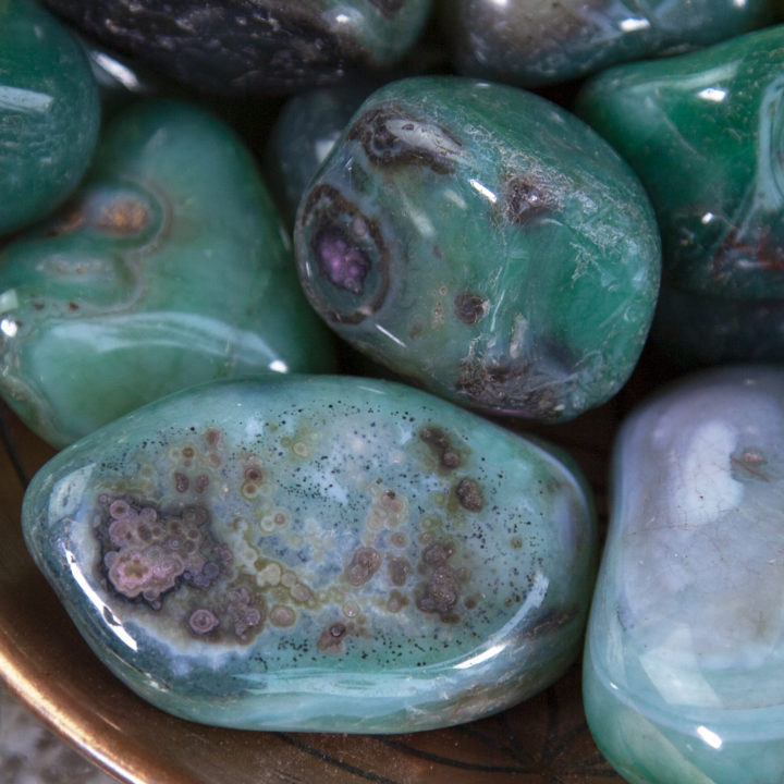 Tumbled Green Agate