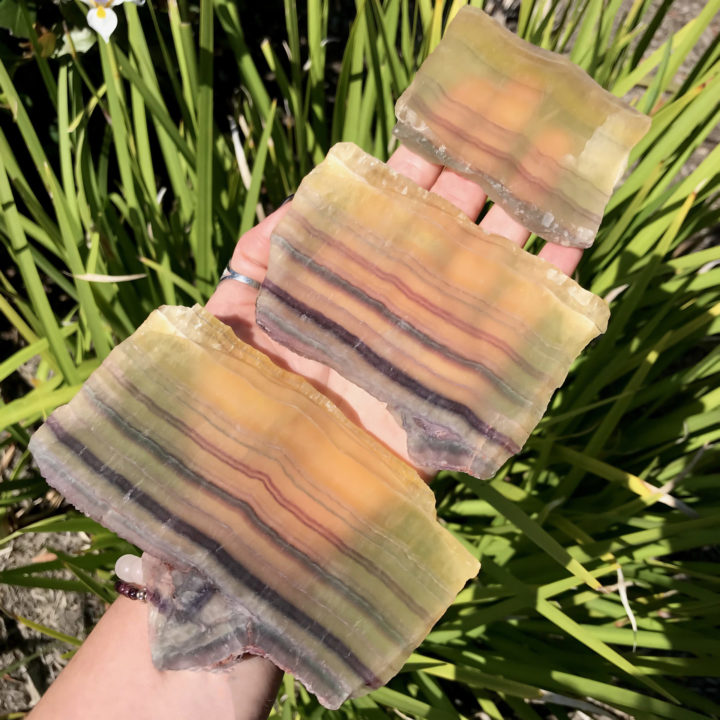 Argentinian Yellow Fluorite Prosperity Plates