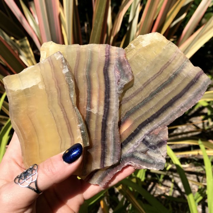 Argentinian Yellow Fluorite Prosperity Plates