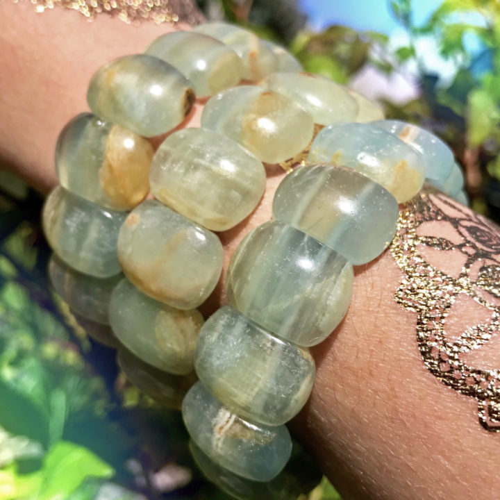 Lemurian Blue Calcite Spiritual Ascension Bracelets